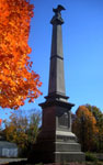 civil war memorial in the fall