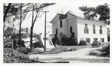 damaged building